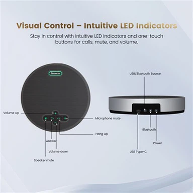 USB farsíma hljóðnemi með hátalara fyrir ráðstefnuherbergi